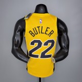 NBA Men Season 2021 Miami Heat Yellow Award Version #22 BUTLER Jersey High Quality Name and Number Print
