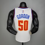 NBA Men Season 2021 Denver Nuggets White Award Version #50 GORDON Jersey High Quality Name and Number Print