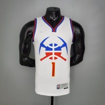 NBA Men Season 2021 Denver Nuggets White Award Version #1 PORTER JR. Jersey High Quality Name and Number Print