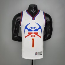 NBA Men Season 2021 Denver Nuggets White Award Version #1 PORTER JR. Jersey High Quality Name and Number Print