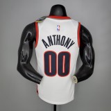 NBA Portland Trail Blazers White #00 ANTHONY Jersey High Quality Name and Number Print