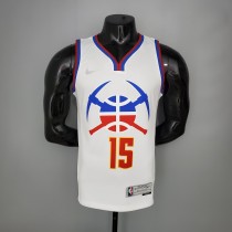 NBA Men Season 2021 Denver Nuggets White Award Version #15 JOKIC Jersey High Quality Name and Number Print