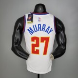 NBA Men Season 2021 Denver Nuggets White Award Version #27 MURRAY Jersey High Quality Name and Number Print