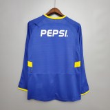 03/04 Boca Home Retro Soccer Jersey Long Sleeve Thai Quality