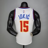 NBA Men Season 2021 Denver Nuggets White Award Version #15 JOKIC Jersey High Quality Name and Number Print