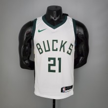 NBA Men Milwaukee Bucks White #21 HOLIDAY Jersey High Quality Name and Number Print