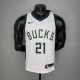 NBA Men Milwaukee Bucks White #21 HOLIDAY Jersey High Quality Name and Number Print