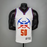 NBA Men Season 2021 Denver Nuggets White Award Version #50 GORDON Jersey High Quality Name and Number Print