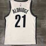 NBA Men New Brooklyn Nets White #21 ALDRIDGE Jersey High Quality Name and Number Print