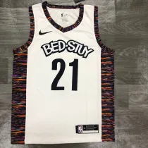 NBA Men New Brooklyn Nets White City #21 ALDRIDGE Jersey High Quality Name and Number Print