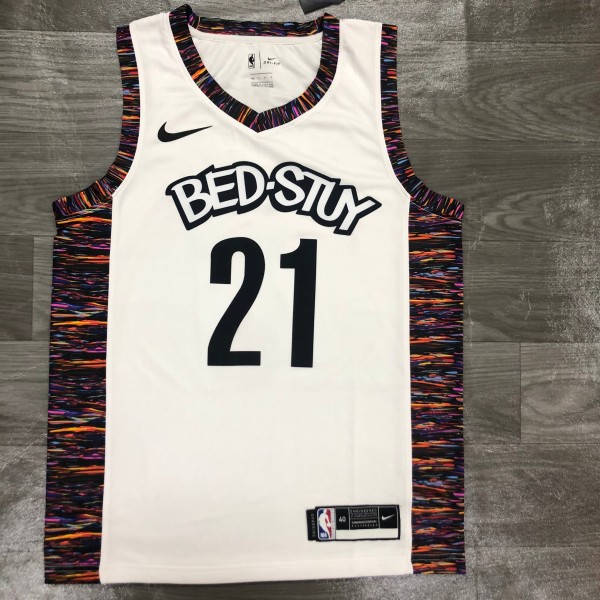 NBA Men New Brooklyn Nets White City #21 ALDRIDGE Jersey High Quality Name and Number Print
