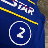 NBA Men 2021 All Star Jerseys Blue #2 LEONARD Jersey High Quality Name and Number Print