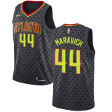 NBA Men Atlanta Hawks Black #44 MARAVICH Jersey High Quality Name and Number Print