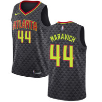 NBA Men Atlanta Hawks Black #44 MARAVICH Jersey High Quality Name and Number Print