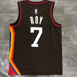 NBA New 2021 Portland Trail Blazers Brown #7 ROY Jersey High Quality Name and Number Print