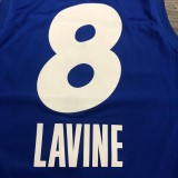 NBA Men 2021 All Star Jerseys Blue #8 LAVINE Jersey High Quality Name and Number Print