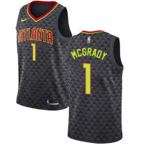 NBA Men Atlanta Hawks Black #1 MCGRADY Jersey High Quality Name and Number Print