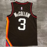 NBA New 2021 Portland Trail Blazers Brown #3 McCOLLUM Jersey High Quality Name and Number Print