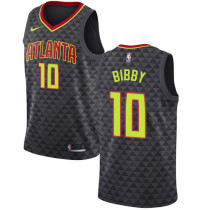 NBA Men Atlanta Hawks Black #10 BIBBY Jersey High Quality Name and Number Print