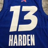 NBA Men 2021 All Star Jerseys Blue #13 HARDEN Jersey High Quality Name and Number Print