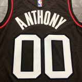 NBA New 2021 Portland Trail Blazers Brown #00 ANTHONY Jersey High Quality Name and Number Print