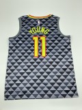 NBA Men Atlanta Hawks Black #11 YOUNG Jersey High Quality Name and Number Print