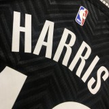NBA Men New 2021 Brooklyn Nets Black Awarding Version #12 HARRIS Jersey High Quality Name and Number Print