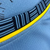 NBA Men Season 2021 Memphis Grizzlies Sky Blue #12 MORANT Jersey with Jordan Logo High Quality Name and Number Print