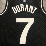 NBA Men New 2021 Brooklyn Nets Black Awarding Version #7 DURANT Jersey High Quality Name and Number Print
