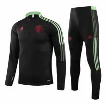 20-21 Man United Black Sweater Tracksuit Thai Quality