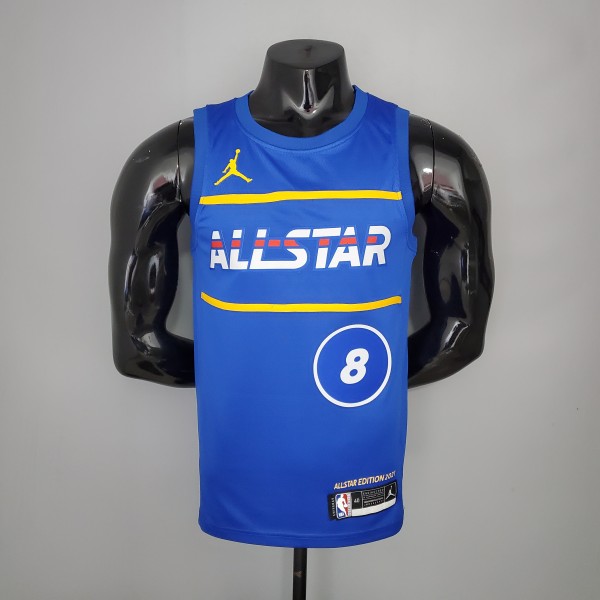 NBA Men 2021 All Star Jerseys Blue #8 LAVINE Jersey High Quality Name and Number Print