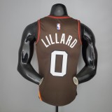 NBA New 2021 Portland Trail Blazers Brown #0 LILLARD Jersey High Quality Name and Number Print