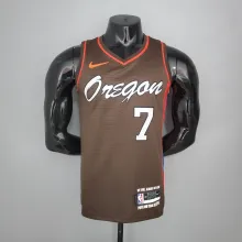NBA New 2021 Portland Trail Blazers Brown #7 ROY Jersey High Quality Name and Number Print