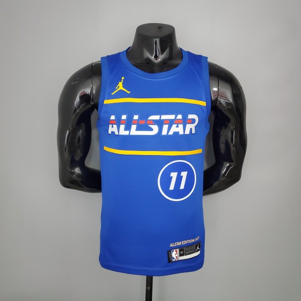NBA Men 2021 All Star Jerseys Blue #11 IRVING Jersey High Quality Name and Number Print