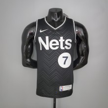 NBA Men New 2021 Brooklyn Nets Black Awarding Version #7 DURANT Jersey High Quality Name and Number Print