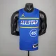 NBA Men 2021 All Star Jerseys Blue #45 MITCHELL Jersey High Quality Name and Number Print