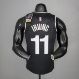 NBA Men New 2021 Brooklyn Nets Black Awarding Version #11 IRVING Jersey High Quality Name and Number Print