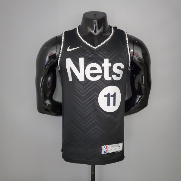 NBA Men New 2021 Brooklyn Nets Black Awarding Version #11 IRVING Jersey High Quality Name and Number Print