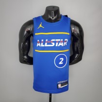 NBA Men 2021 All Star Jerseys Blue #2 LEONARD Jersey High Quality Name and Number Print