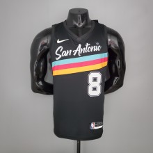 NBA Season 2021 Men San Antonio Spurs Black City #8 MILLS Jersey High Quality Name and Number Print