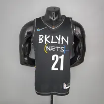 NBA Men Season 2021 Brooklyn Nets Black City #21 ALDRIDGE Jersey High Quality Name and Number Print