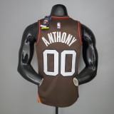 NBA New 2021 Portland Trail Blazers Brown #00 ANTHONY Jersey High Quality Name and Number Print