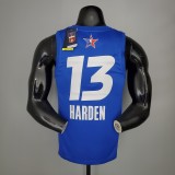 NBA Men 2021 All Star Jerseys Blue #13 HARDEN Jersey High Quality Name and Number Print