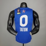 NBA Men 2021 All Star Jerseys Blue #0 TATUM Jersey High Quality Name and Number Print