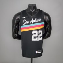 NBA Season 2021 Men San Antonio Spurs Black City #22 GAY Jersey High Quality Name and Number Print