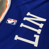 NBA Men New York Knicks Blue #17 LIN Jersey High Quality Name and Number Print