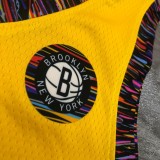 NBA Men Brooklyn Nets Yellow #12 HARRIS Jersey High Quality Name and Number Print