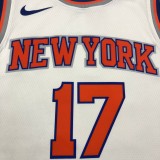 NBA Men New York Knicks White #17 LIN Jersey High Quality Name and Number Print