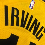 NBA Men Brooklyn Nets Yellow #11 IRVING Jersey High Quality Name and Number Print