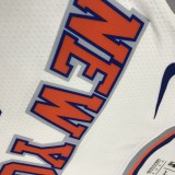 NBA Men New York Knicks White #9 BARRETT Jersey High Quality Name and Number Print